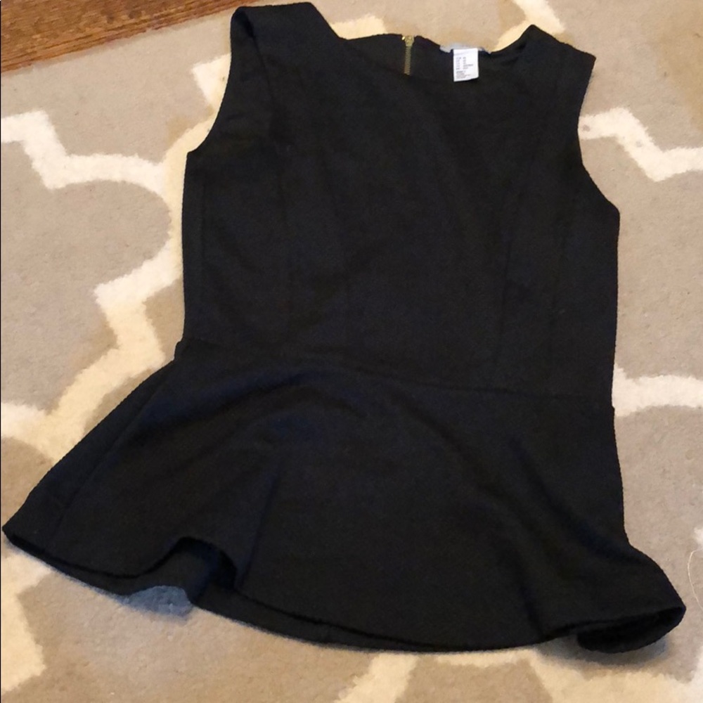 HM texture peplum tank
